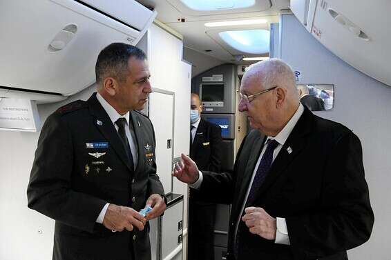 הנשיא ריבלין עם הרמטכ"ל אביב כוכבי // צילום: עמוס בן גרשום / לע"מ